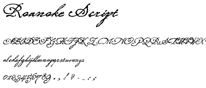 Roanoke Script font